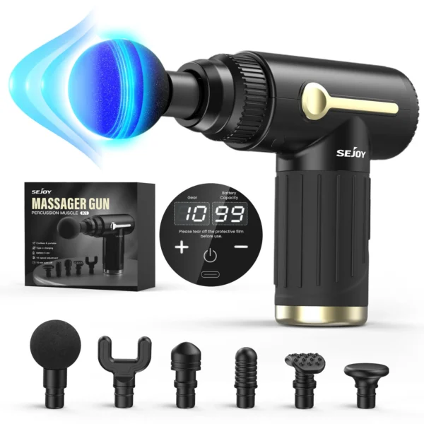 ⁦Sejoy 10 Speed Massage Gun Relaxation Deep Tissue Percussion Muscle Relax Massager⁩ - الصورة ⁦12⁩