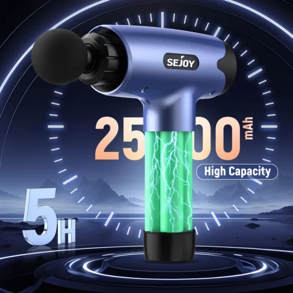 ⁦Sejoy 10 Speed Massage Gun Relaxation Deep Tissue Percussion Muscle Relax Massager⁩ - الصورة ⁦4⁩