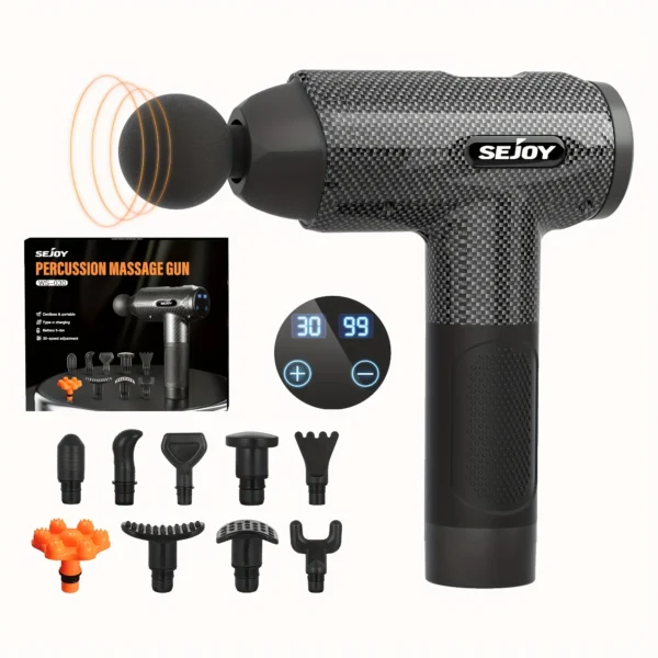 ⁦Sejoy 10 Speed Massage Gun Relaxation Deep Tissue Percussion Muscle Relax Massager⁩ - الصورة ⁦9⁩
